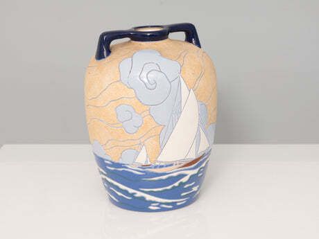 Stoneware Vase, Riessner Stellmacher & Kessel, Early 20th Century, Bohemia photo Home Decor