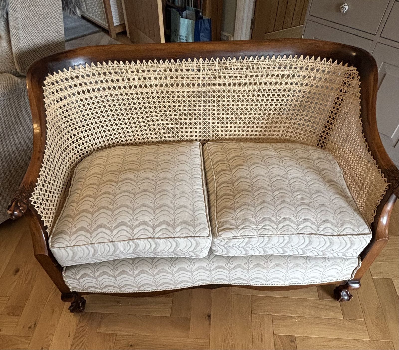 Bergere Cane Sofa, 19th Century photo buy