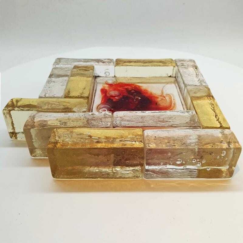 1950s Rare Big Ashtray / Sculpture In Hand Blown Artistic Murano Glass Attributed To Toni Zuccheri. photo 478.0