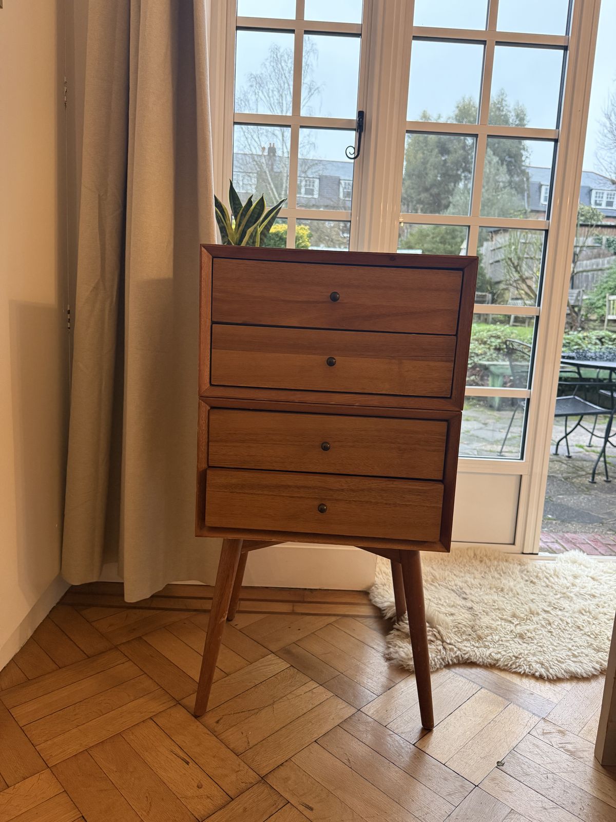Mid Century Solid Wood Chest Of Drawers – Excellent Condition photo buy