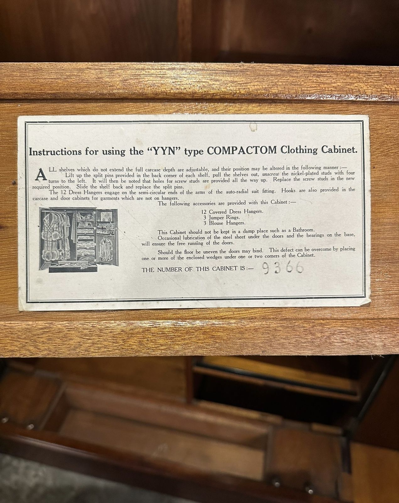 Mahogany Compactum Wardrobe, 1920s photo buy