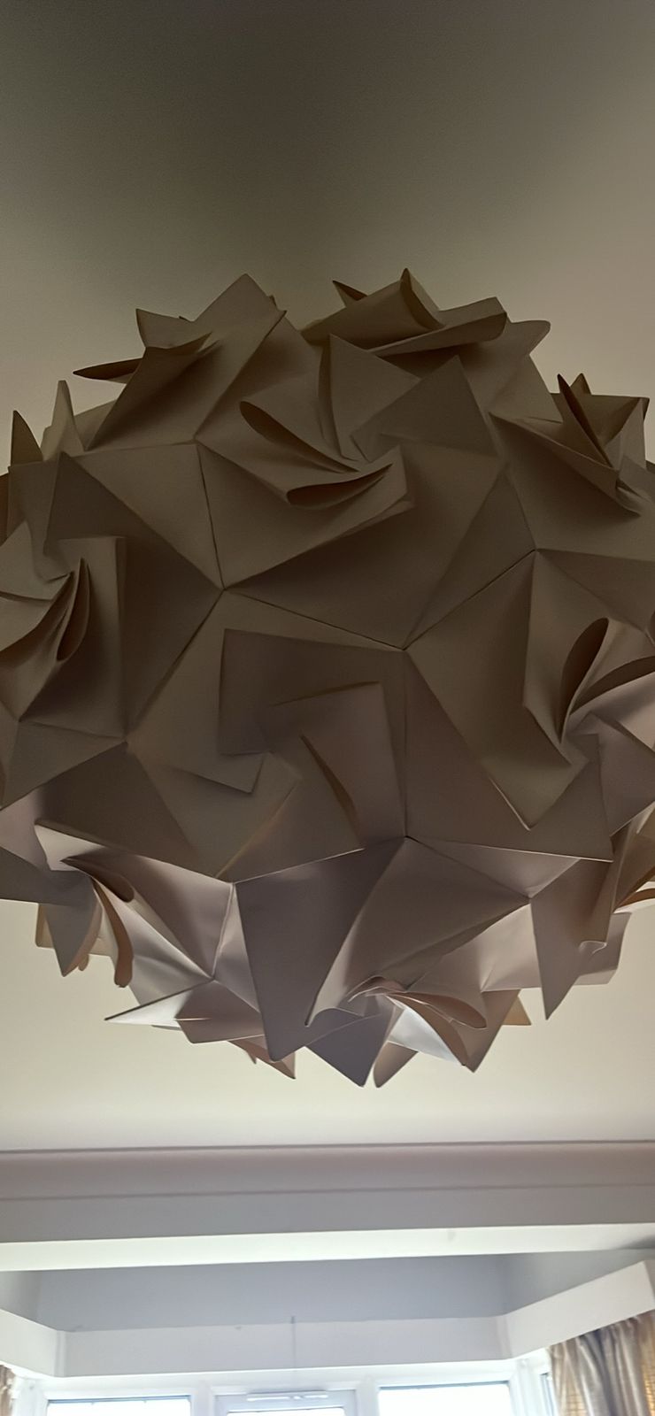 Habitat “Aperture” Large Sculptural Paper Pendant By Claire Norcross (1970s–80s) photo 275.0