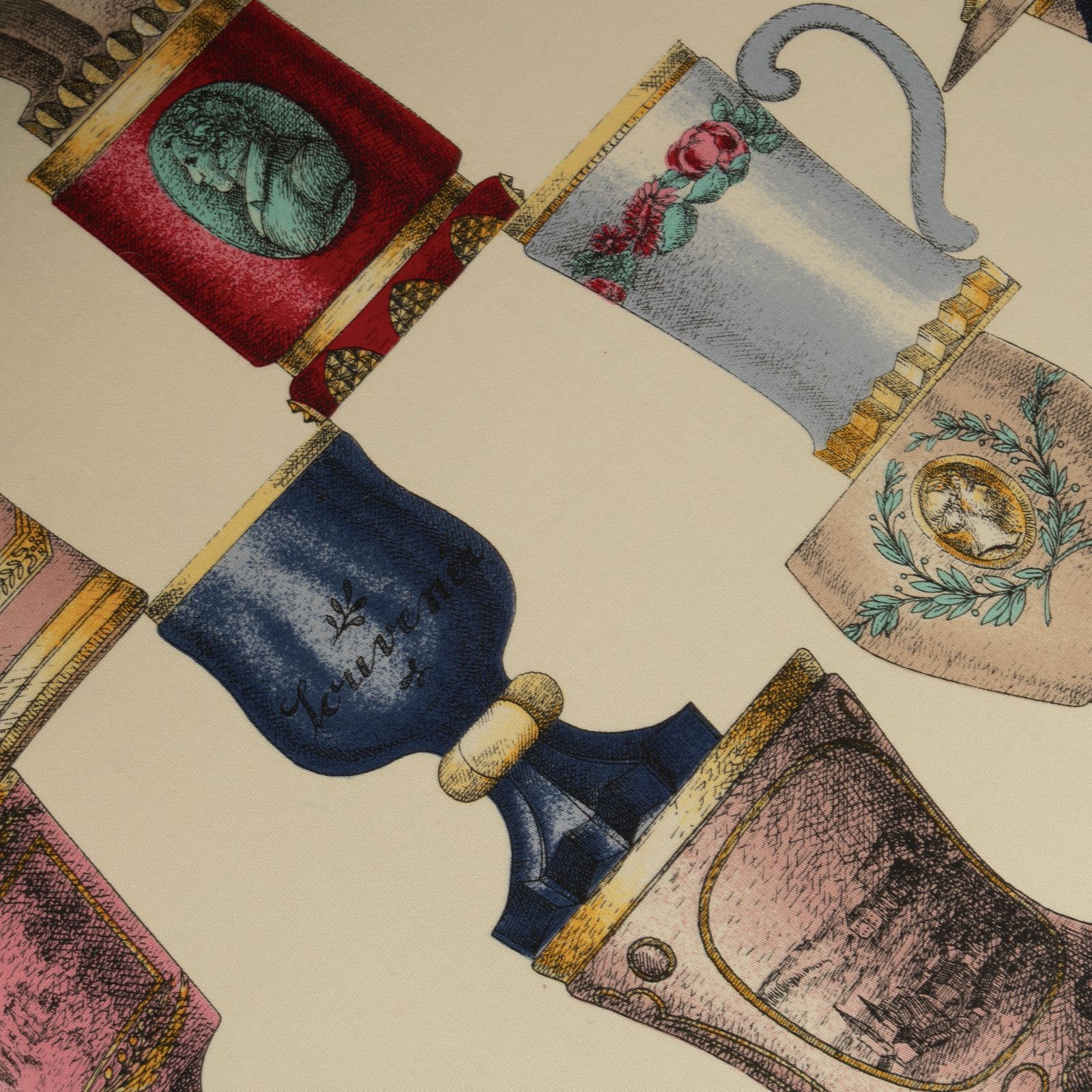 High Ingram Chair By Charles R. Mackintosh For Alivar With Fornasetti Fabric photo buy