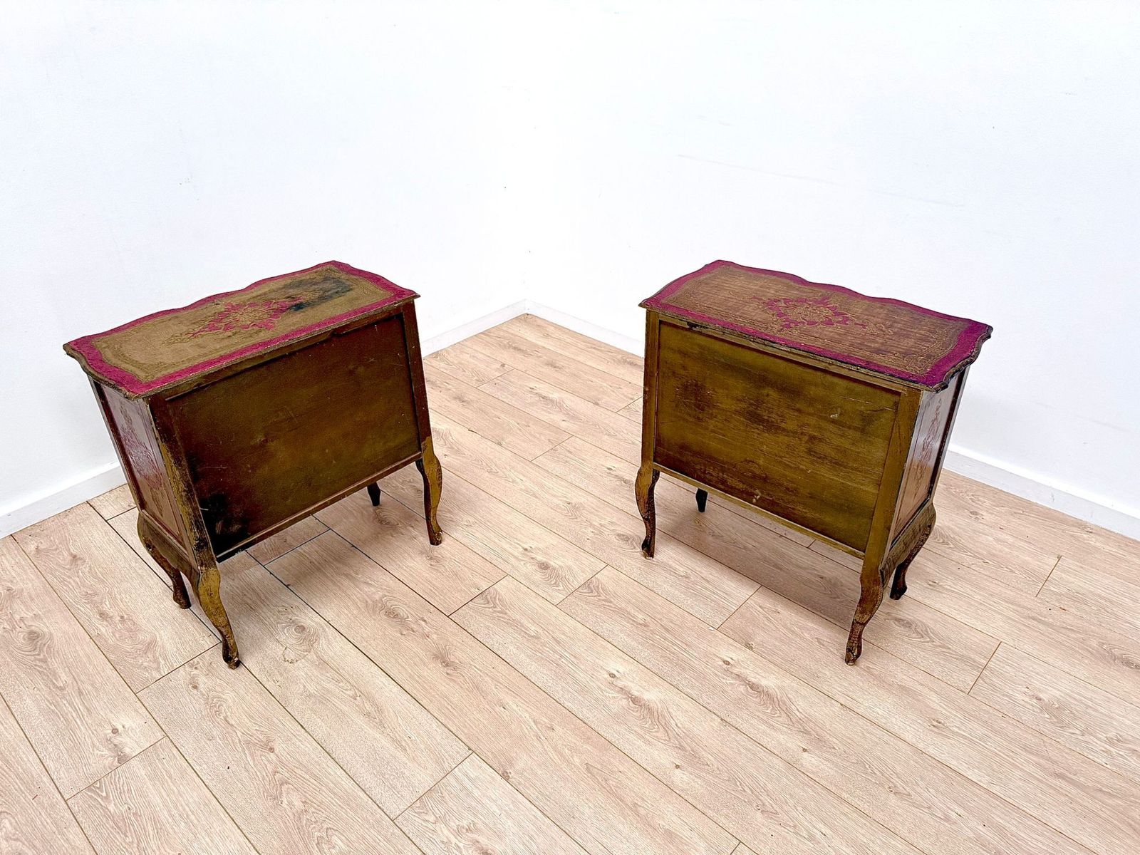 Superb Near Pair Italian Florentine Cabinets  Early 20th Century Delivery Available 0207. photo vintage