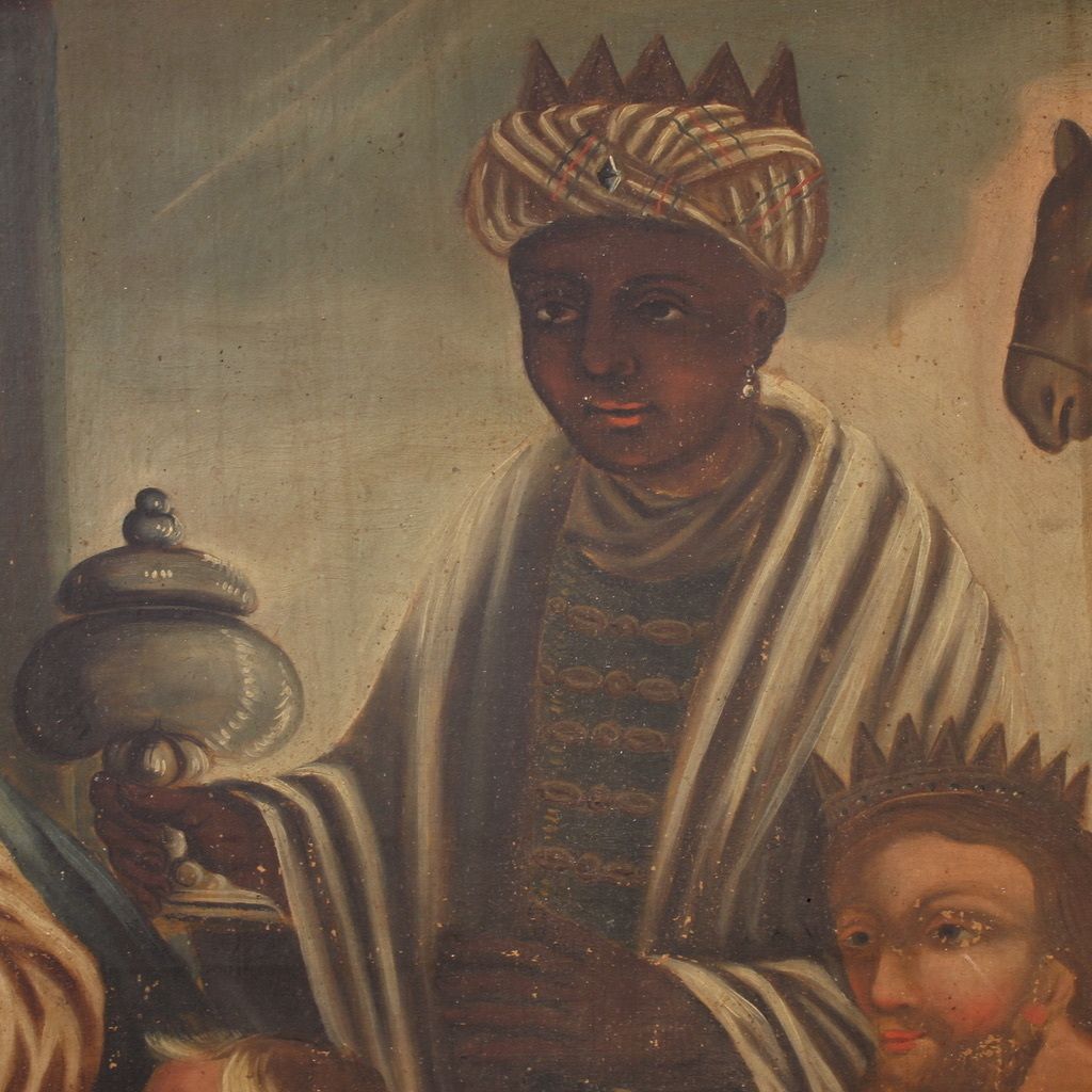 Art 19th Century Spanish Painting Adoration Of The Magi photo