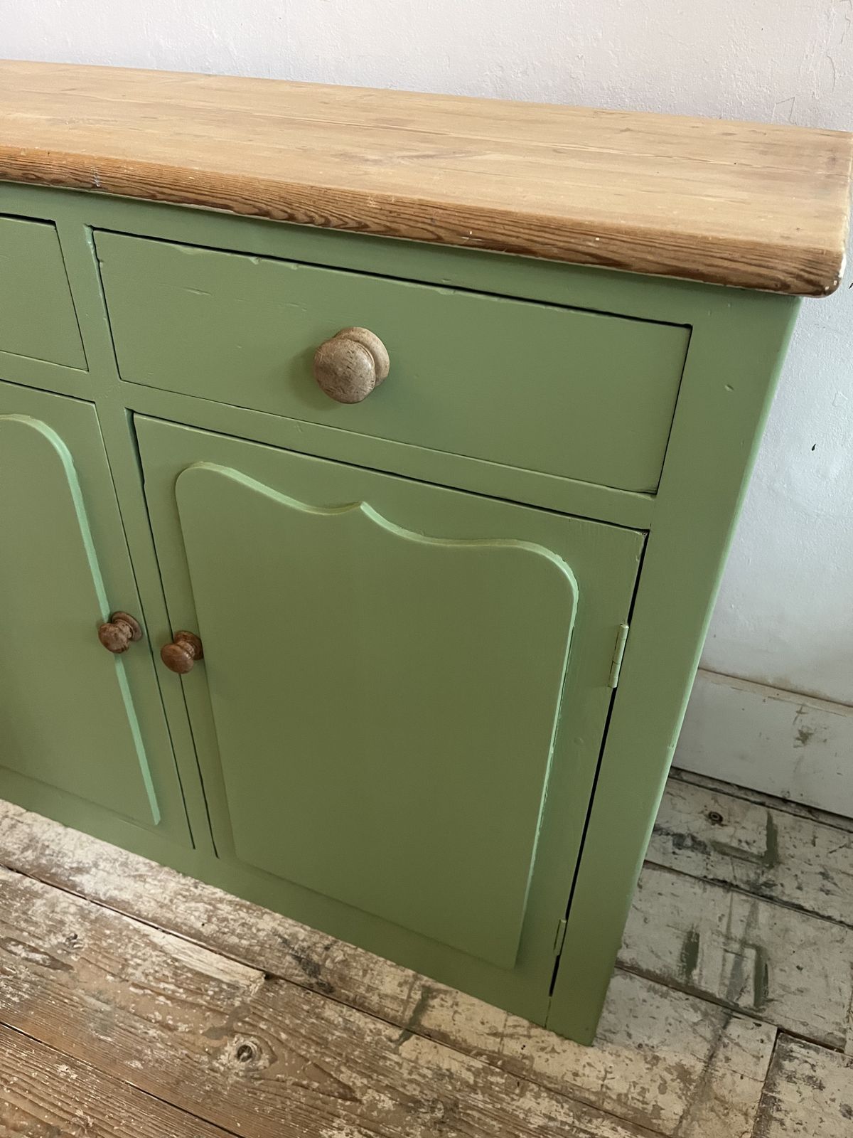 Green Painted Victorian Dresser Base/Sideboard photo Furniture