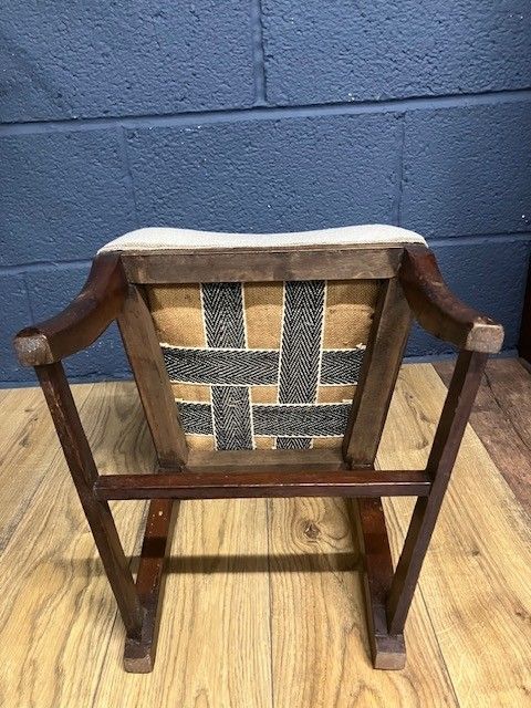 Antique Child's Feeding Chair High Chair Without Stand Poss. Mahogany photo vintage