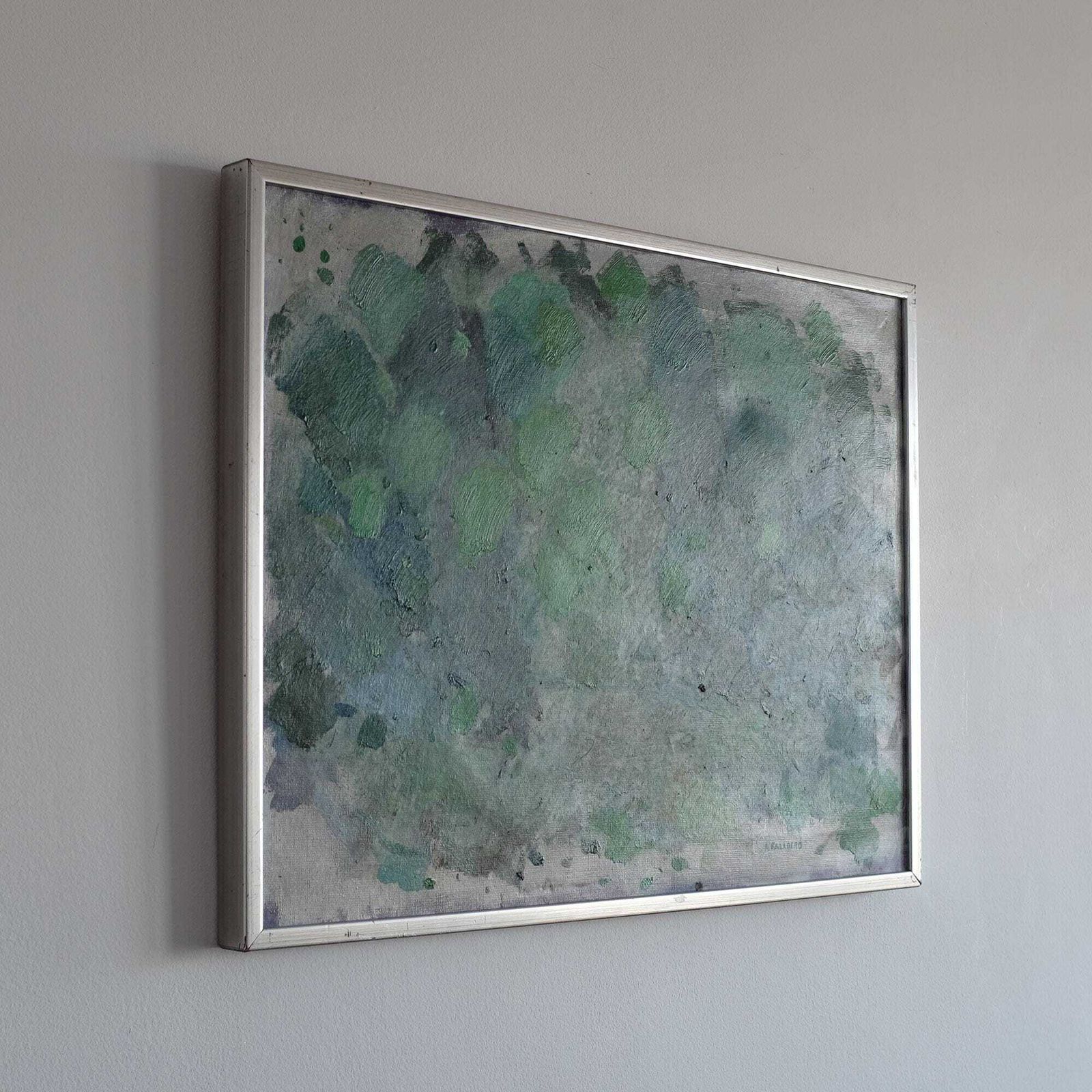 Vintage Arne Fallberg Painting, Mid Century Modern Abstract Oil Painting, Scandinavian Art photo buy
