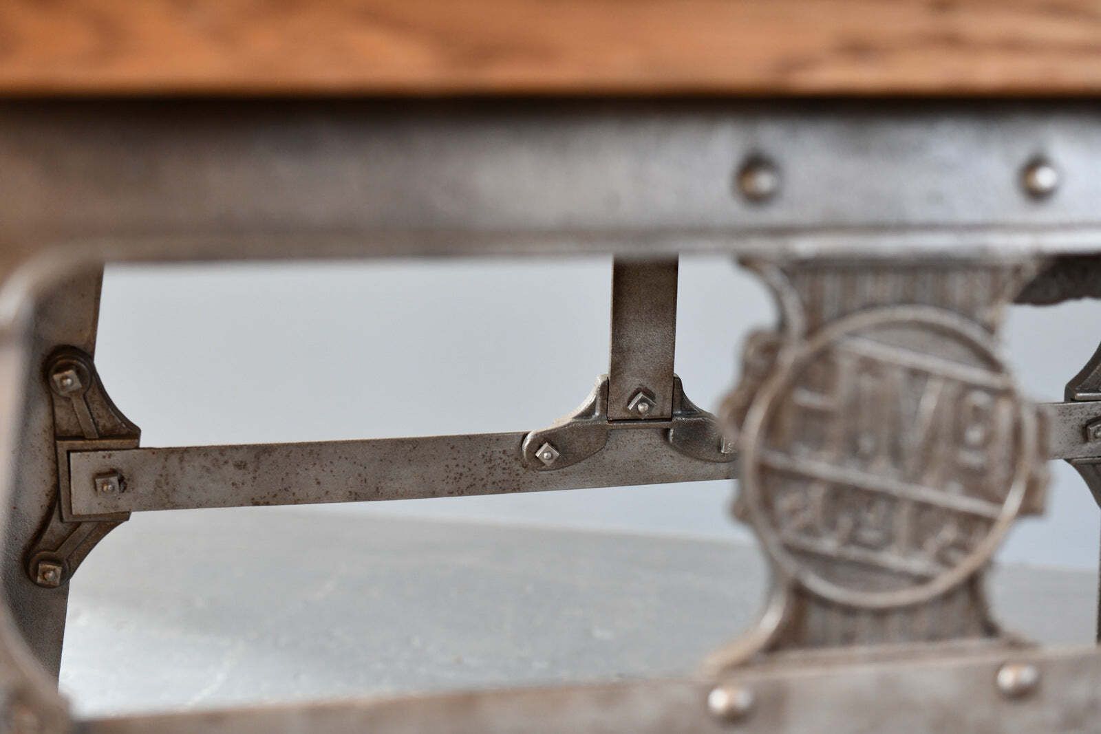 895.0 Large Industrial Dining Table By H Mc G And Co Ltd Circa 1920s photo