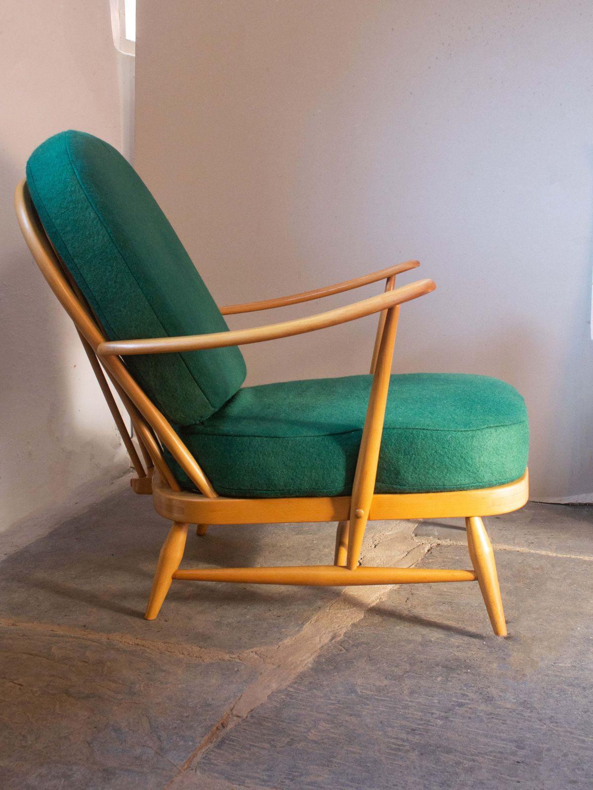 Vintage Ercol Windsor 203 Armchair Fully Restored Choice Of Colours With Hand Dyed Wool