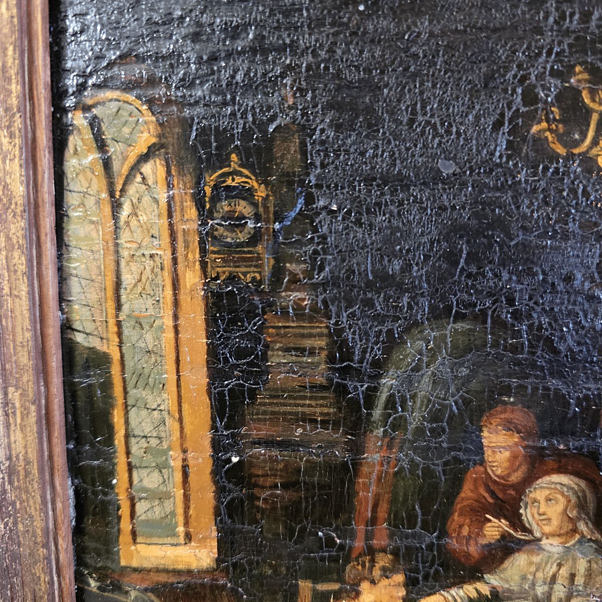 Antique Painting After A Work By Gerrit Dou, 19th Century photo vinterior