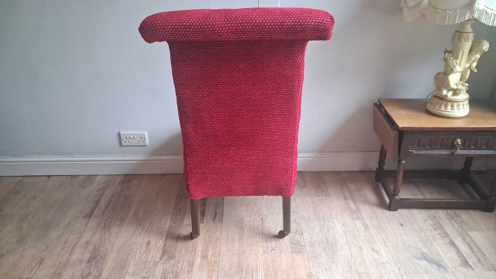 Furniture Newly Upholstered Original 19th Century Prayer Chair,Bedroom /Hall/Landing Chair photo