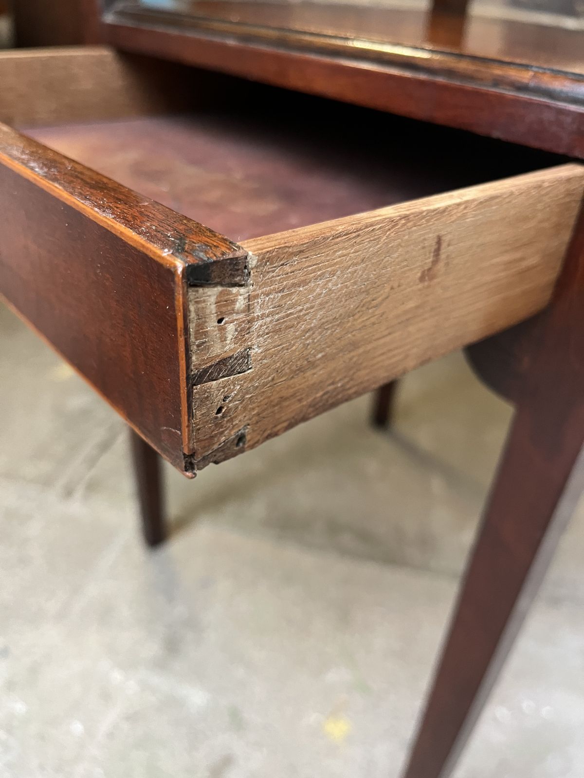 295.0 Georgian Mahogany Nightstand/Bedside Table With Drawer photo