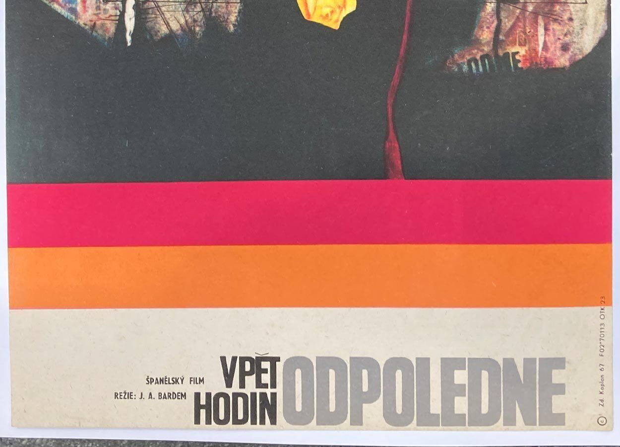 Original Film Poster, At Five In The Afternoon, Zdeněk Kaplan, 1967, Genuine Czech Vintage Print photo for sale