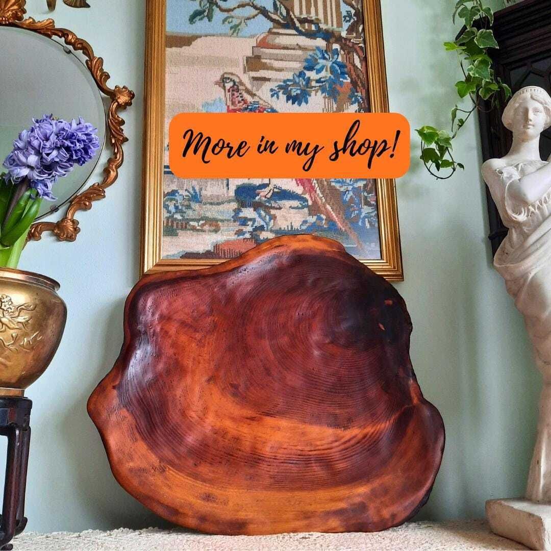 Very Large Organic Red Wooden Tray Wall Hanging Table Centrepiece photo 140.0