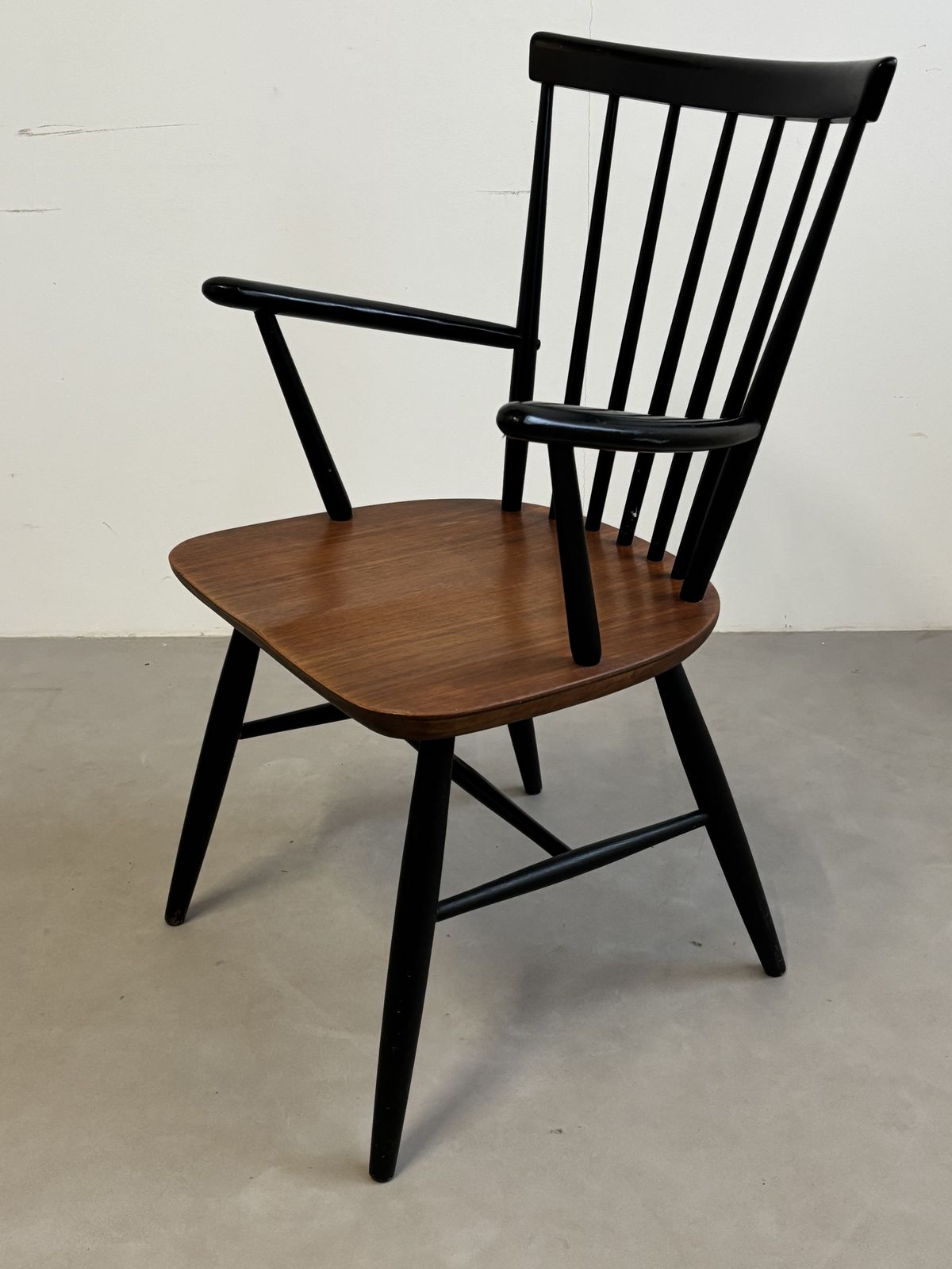 Vintage Mid Century Dutch Teak Spindle Desk Chair From Pastoe, Netherlands 1960s photo buy