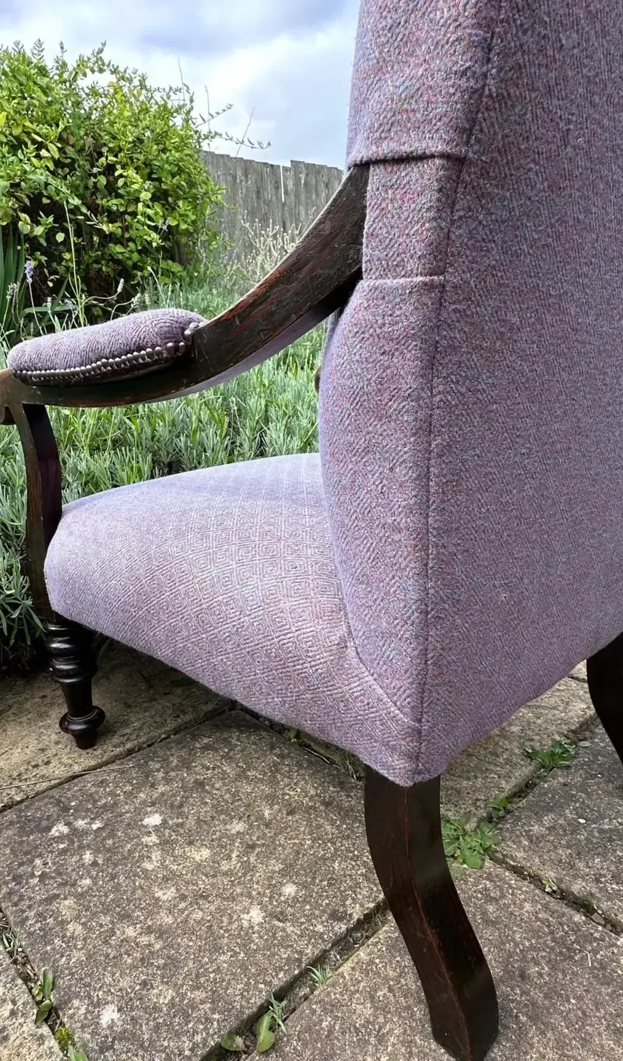 19th Century Open Arm Library Chair Voltaire Chair Deep Seat photo 655.0