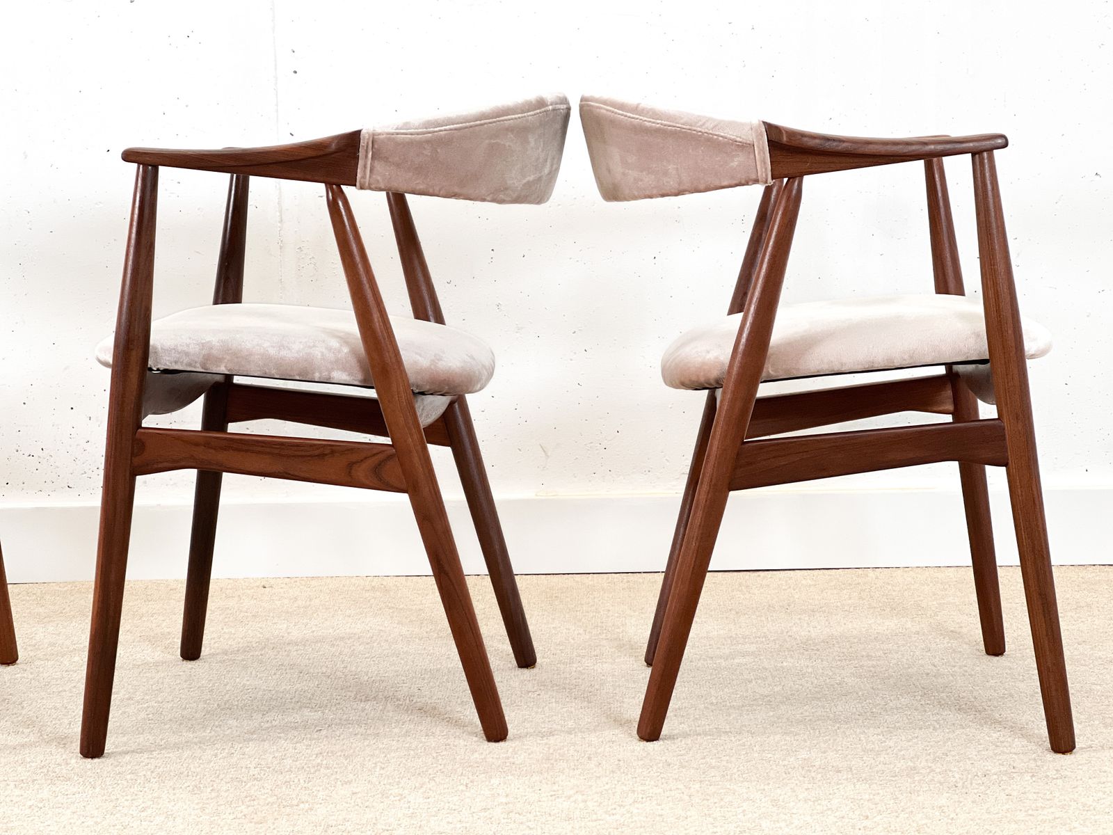 Pair Of Danish Armchairs By Thomas Harlev For Fastrup, Afromosia, 1960s photo vintage