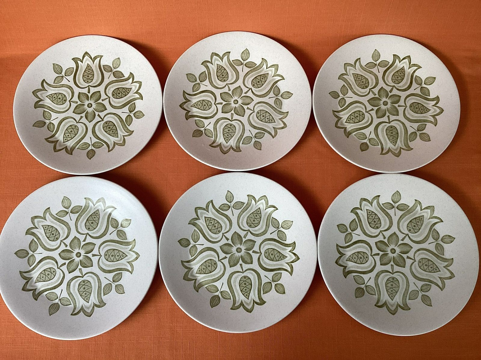 J&G Meakin Maidstone Tulip Time Salad/Dessert Plates (Set Of 6), 1960s Meakin Maidstone Salad Plates, Retro Meakin Tulip Time 8” Diameter photo for sale