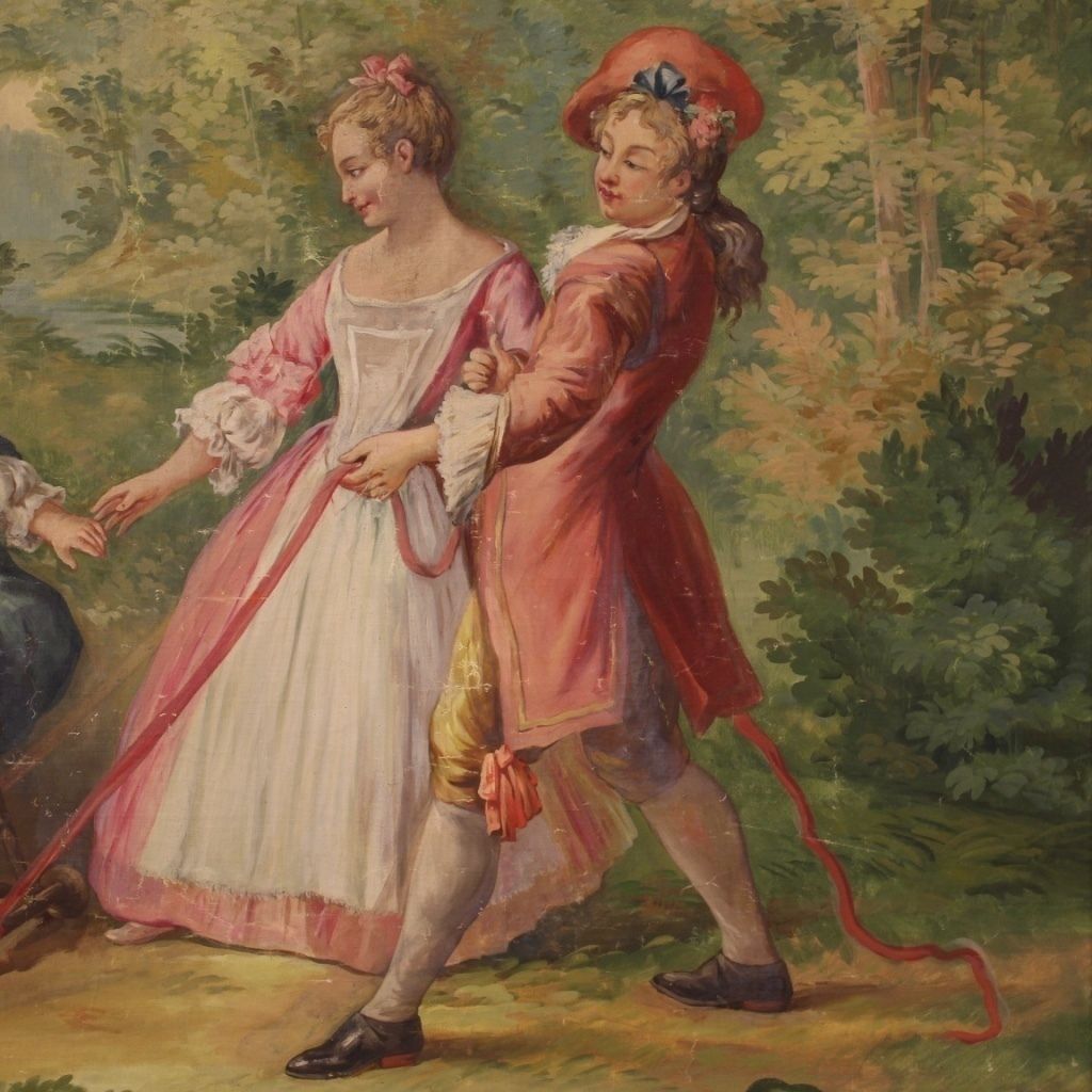 Italian Painting Romantic Scene From 20th Century photo 2600.0