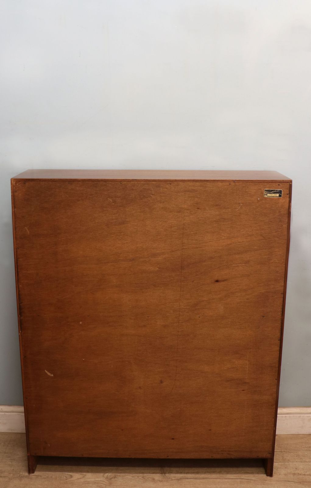 395.0 This Retro Teak Bookcase Cabinet By Herbert Gibbs,  Later Sign Written For Granada Television. photo