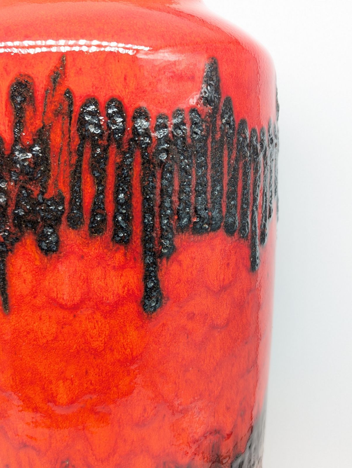 Large West German Lava Floor Vase By Scheurich Model 517–45, C.1970 photo vintage
