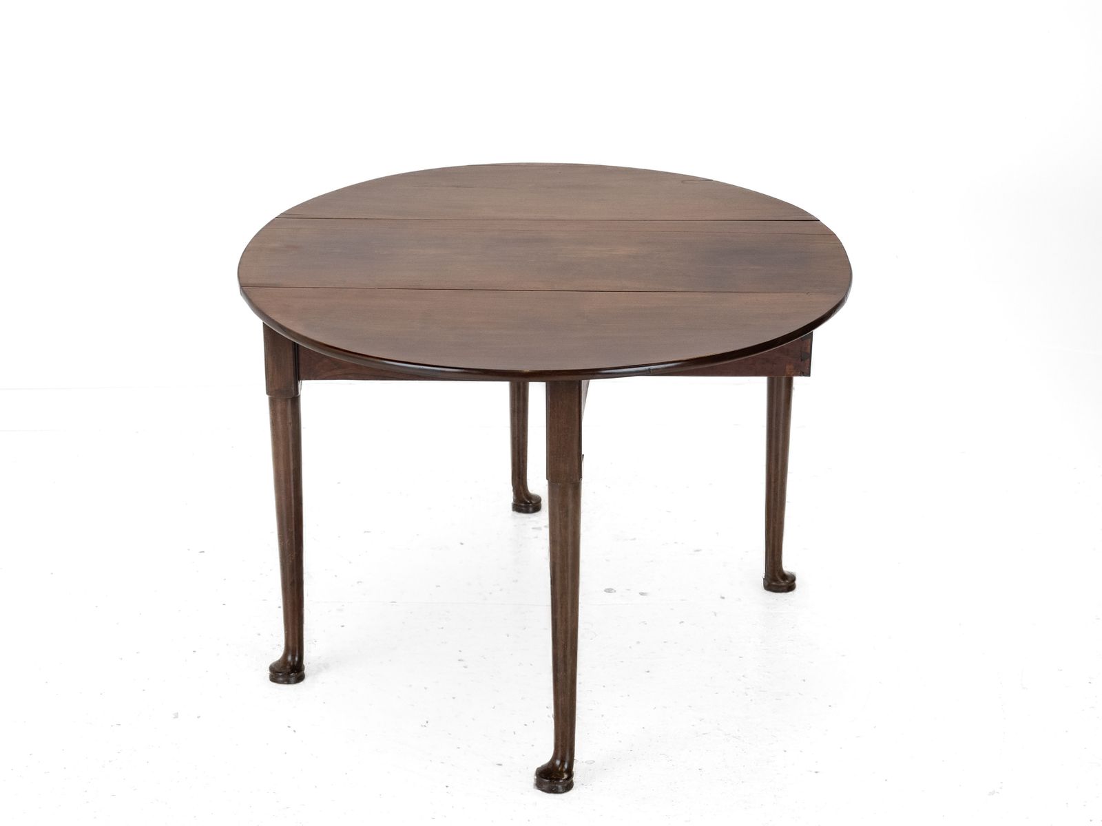 photo for sale Mid 18th Century George II Mahogany Oval Drop Leaf Gateleg Dining Table – (Georgian, Pad Foot, Occasional, Circa 1750)