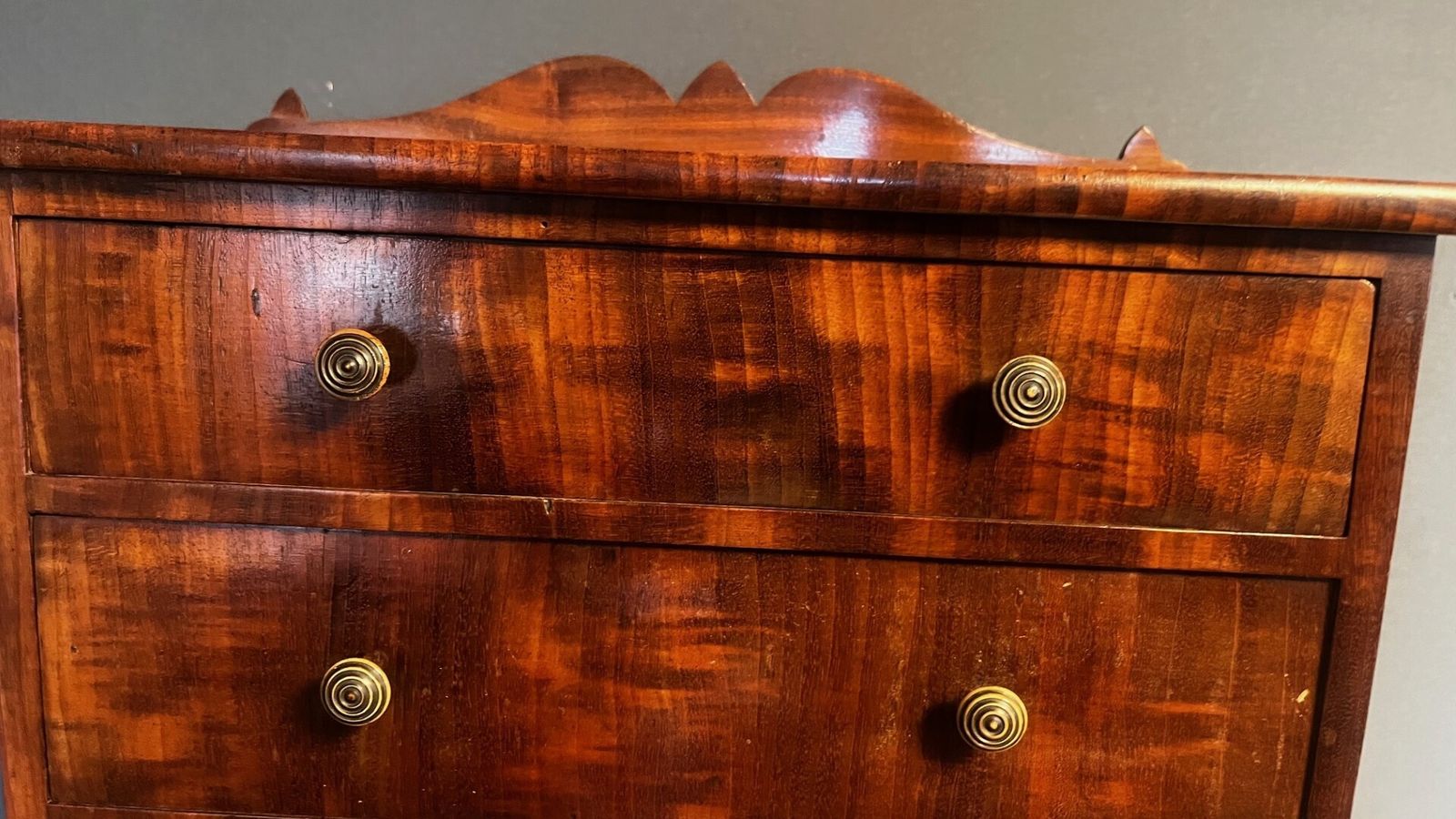 An Early Victorian Period Mahogany Miniature/Apprentice Chest photo Furniture