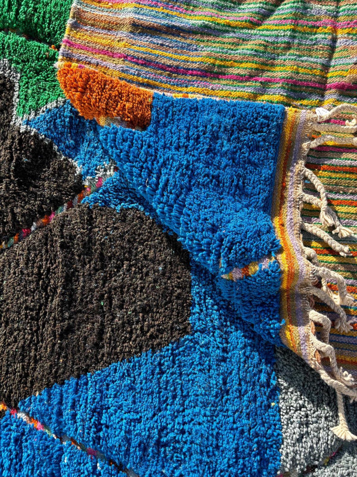 Colorful Moroccan Berber Rug 200x300 Cm   Authentic Handwoven Wool Carpet,Modern Berber Rug   Beni Ourain Rug   Handmade Rug photo buy