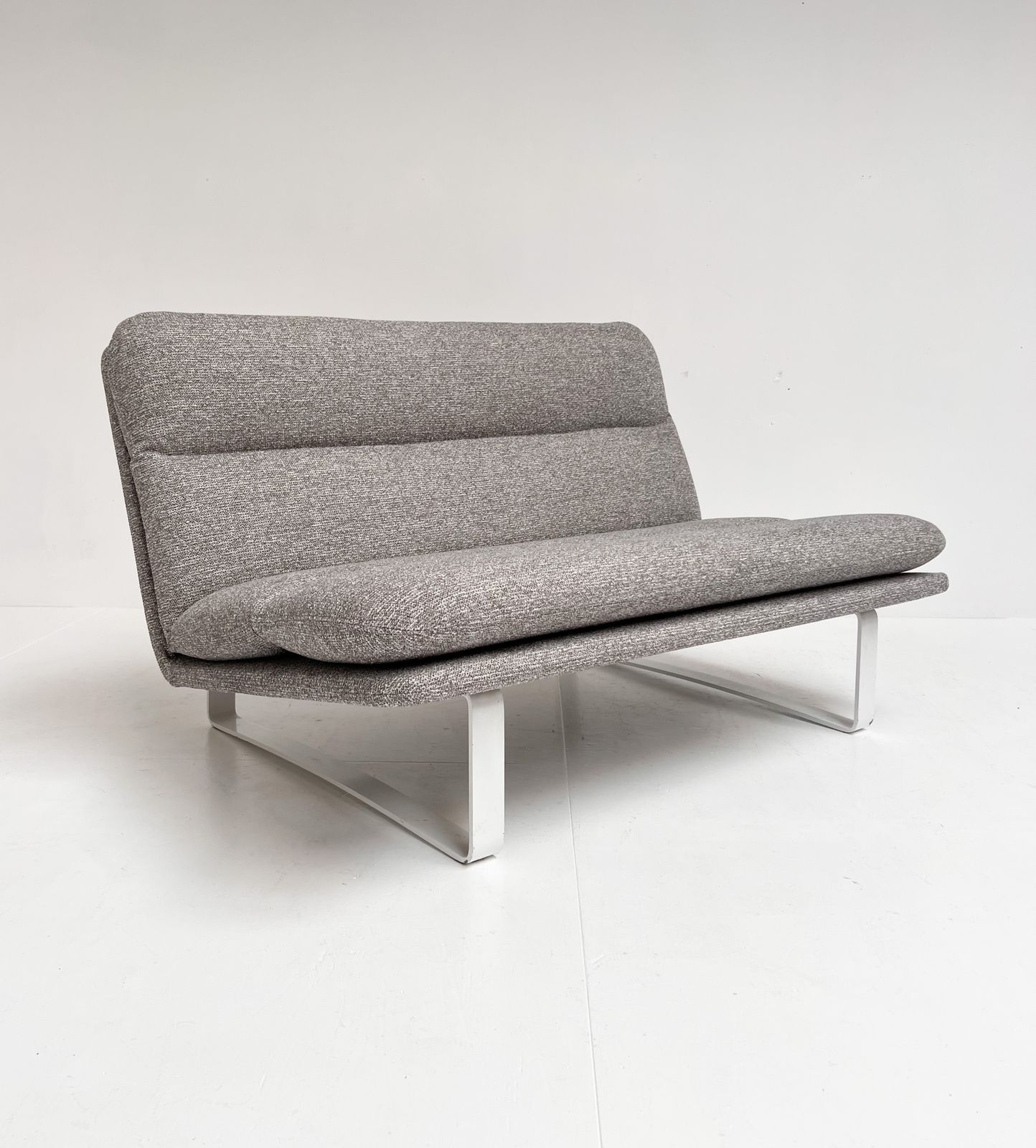 Reupholstered Artifort Kho Liang Ie 2 Seats Sofa, 1960s photo furniture