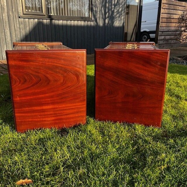 A Pair Of Late Victorian Period Mahogany Bedside Chests. photo vintage