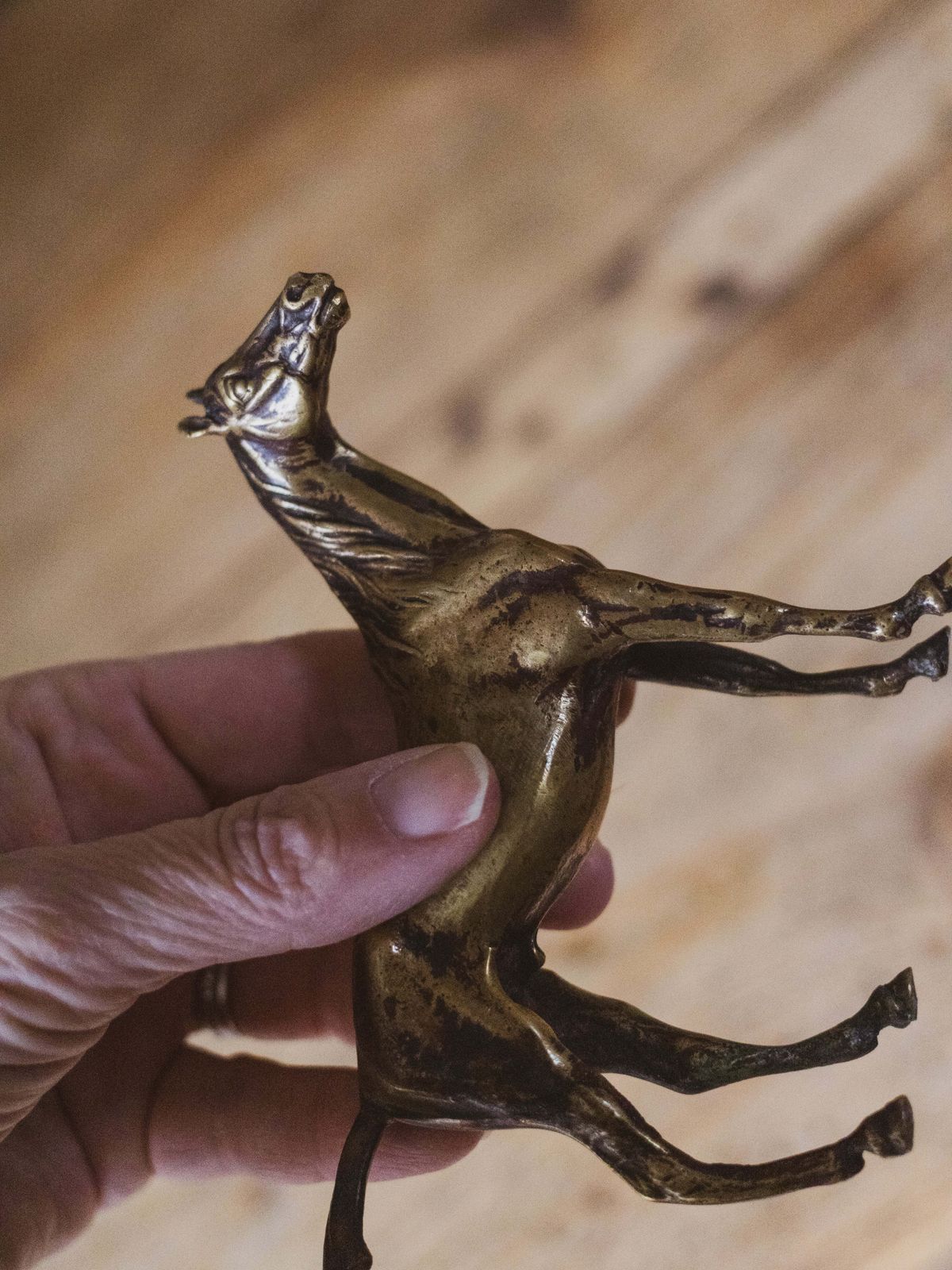 photo furniture Early 20th Century Gilt Bronze Study Of A Horse
