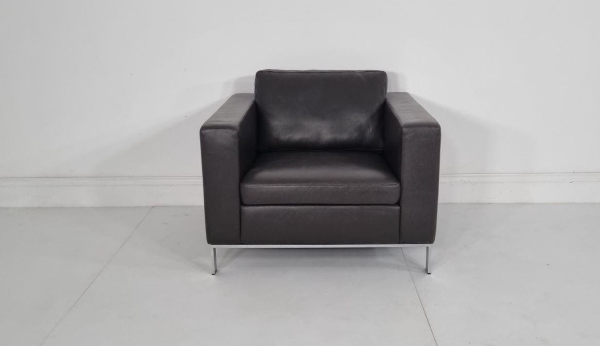Walter Knoll Foster 503 Chair In Sumptuous Chocolate Brown Leather Pristine #2