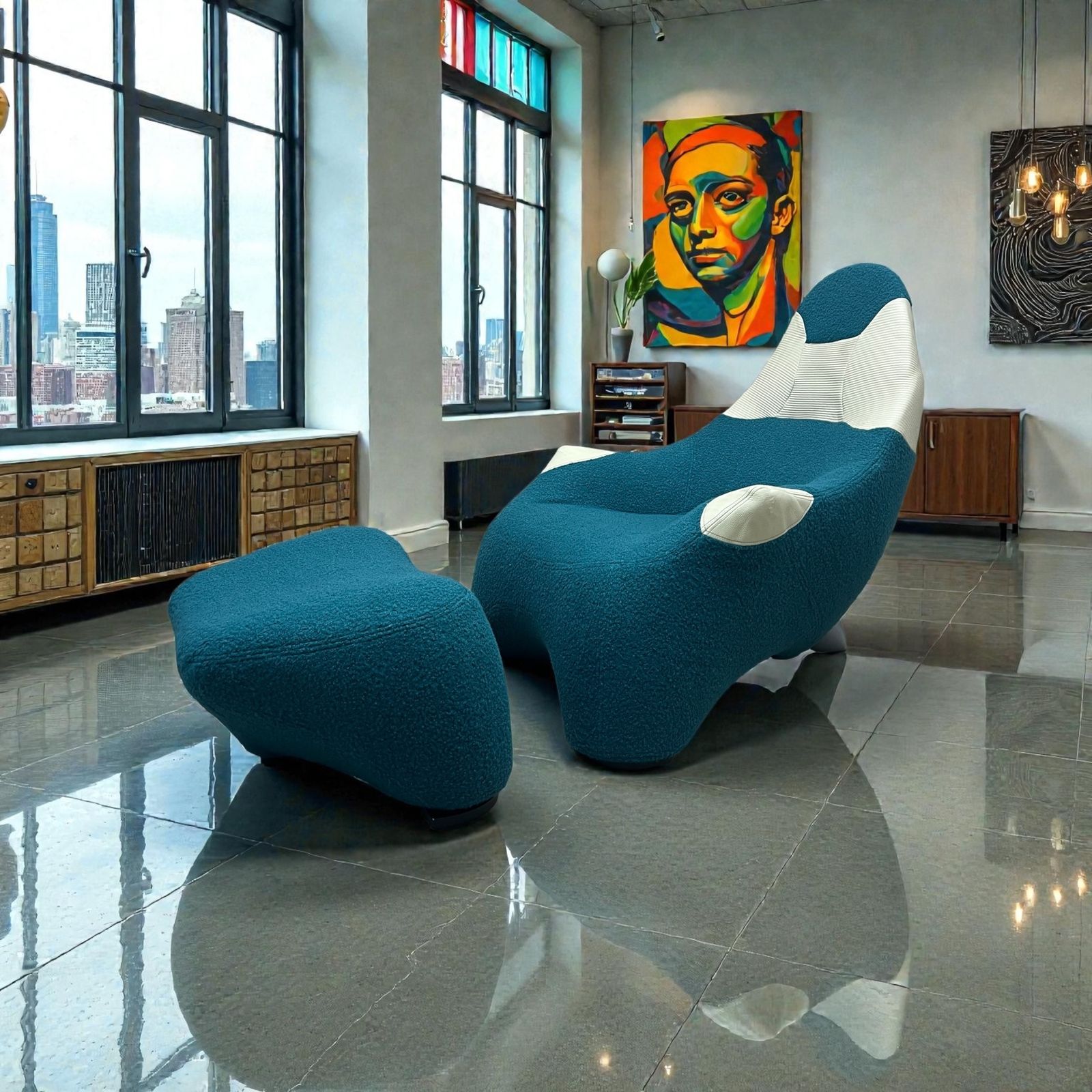 Armchair And Footstool Model Hal By Marc Sadler For Cassina, 1990s