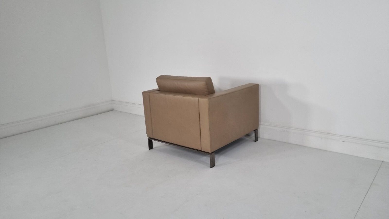 photo vinterior Walter Knoll 502 Foster Chair In Soft Brown Leather Excellent Condition #3