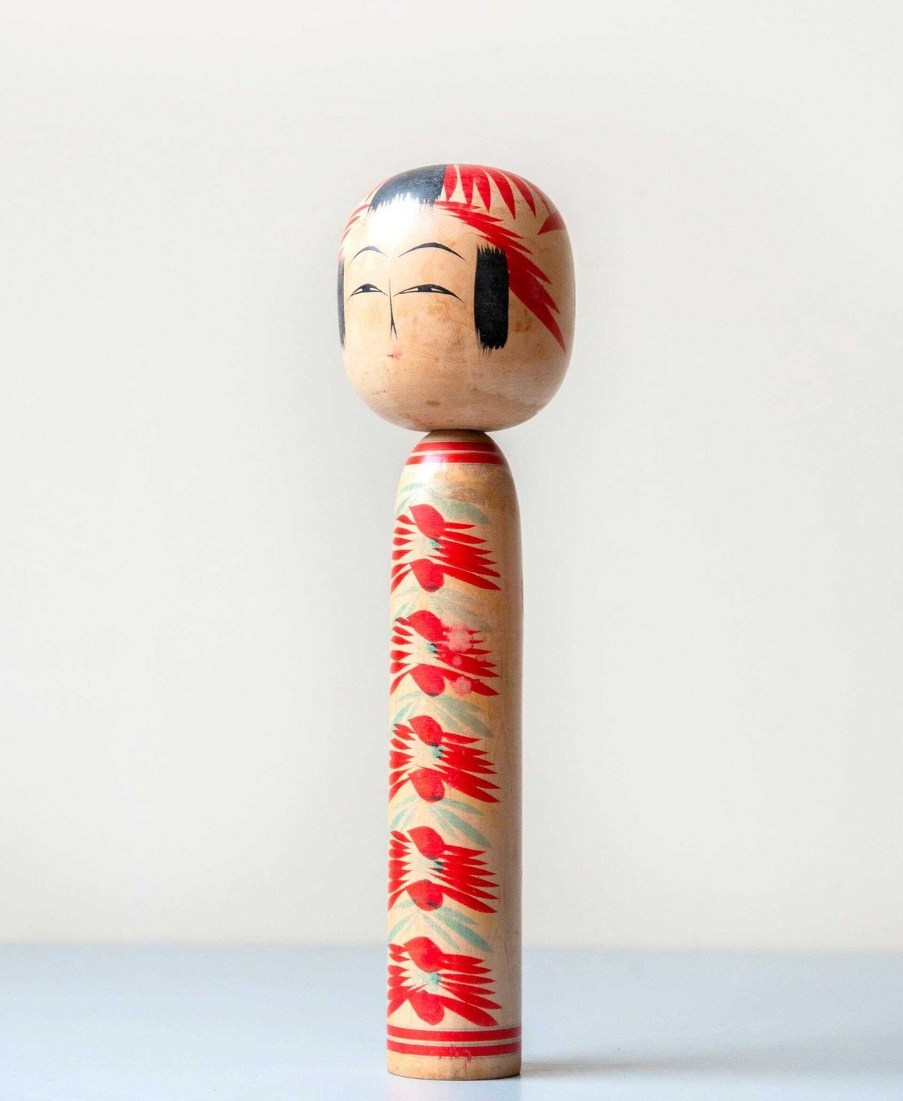 photo furniture Vintage Naruko Kokeshi Doll, Signed Japanese Wooden Folk Art Figure