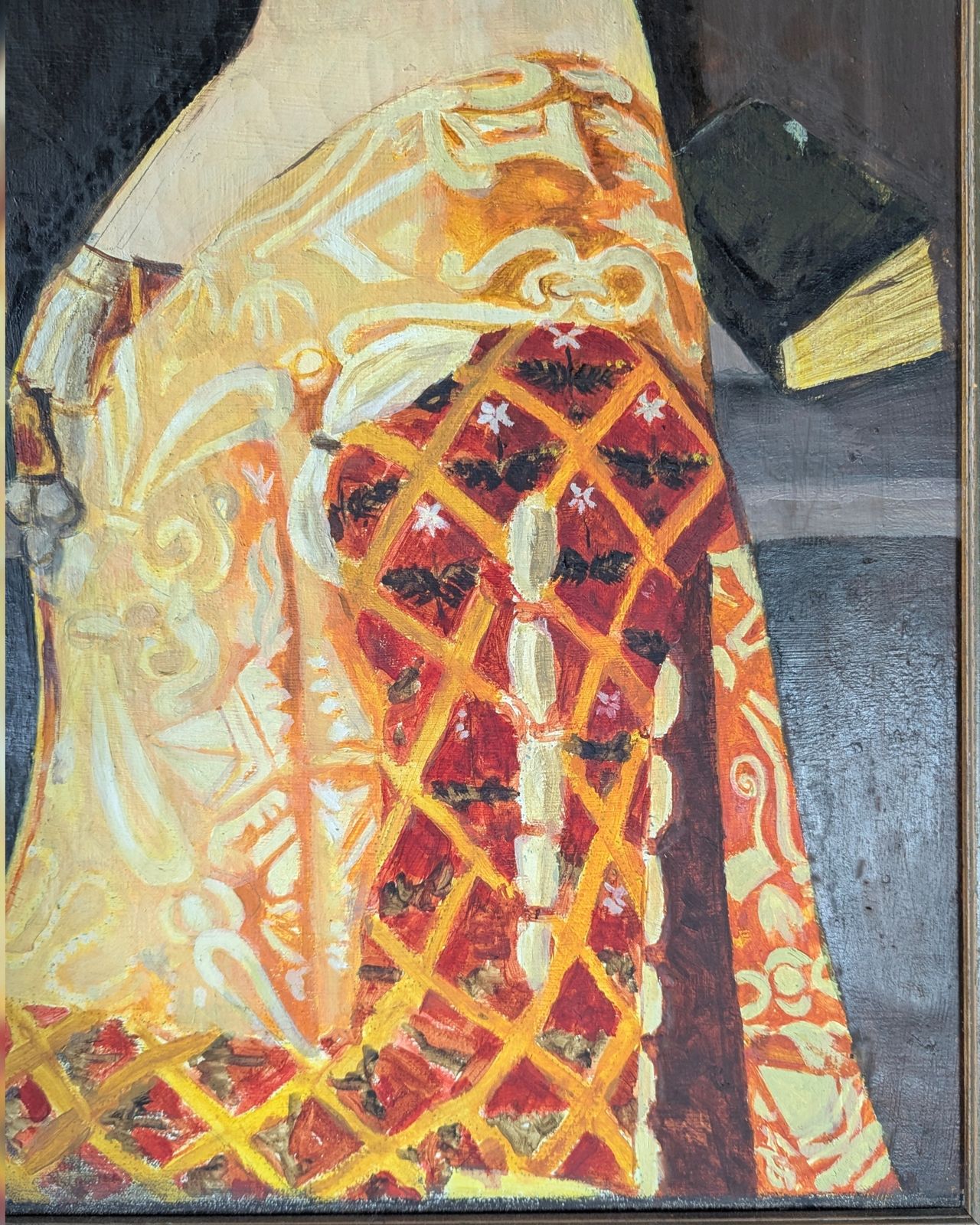 Vintage Oil On Canvas – Giovanna Degli Albizzi (After Ghirlandaio) photo Art