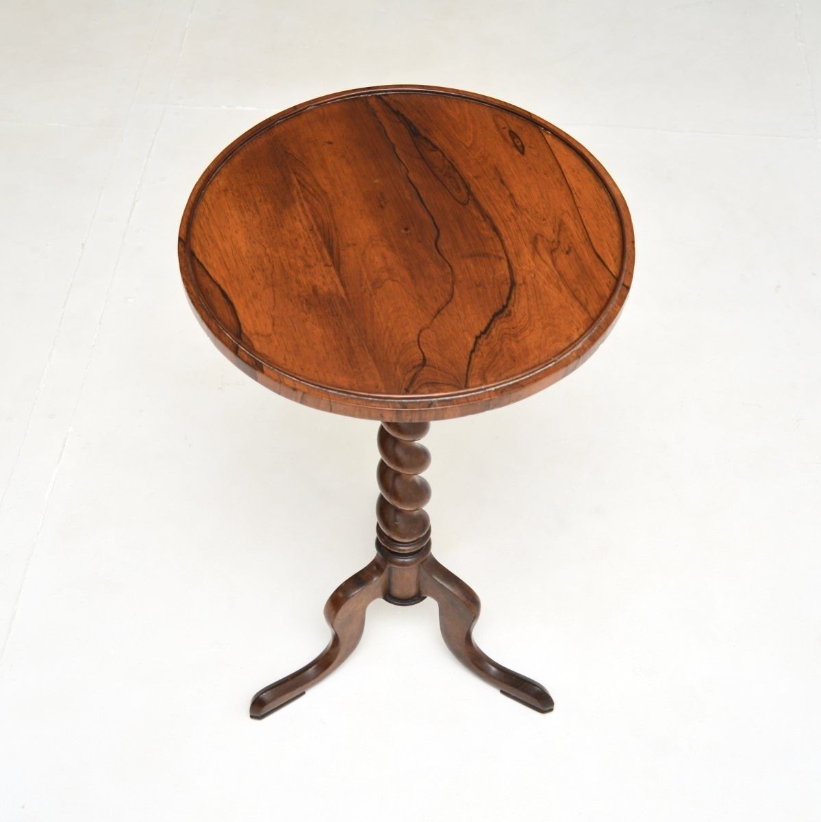 Antique Victorian Rosewood Barley Twist Occasional Side Table photo for sale