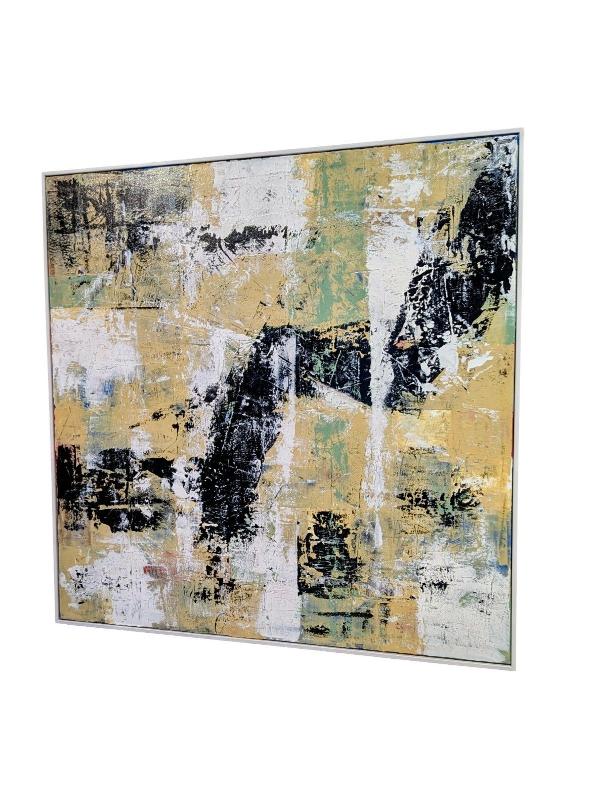 Original Modernist Abstract Signed Painting By Benjamin Frais Large Wall Art 32 photo for sale