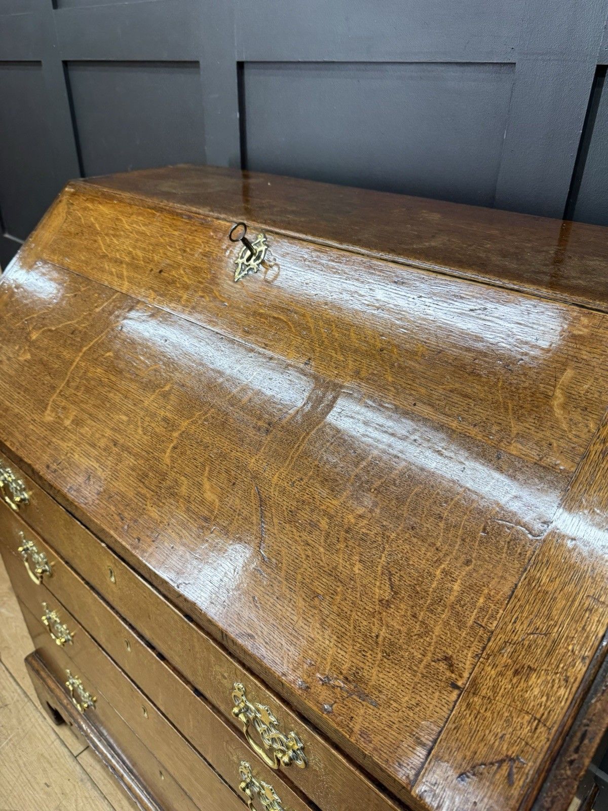 Georgian Oak Bureau Desk / Writing Desk / Sideboard Chest Of Drawers photo furniture