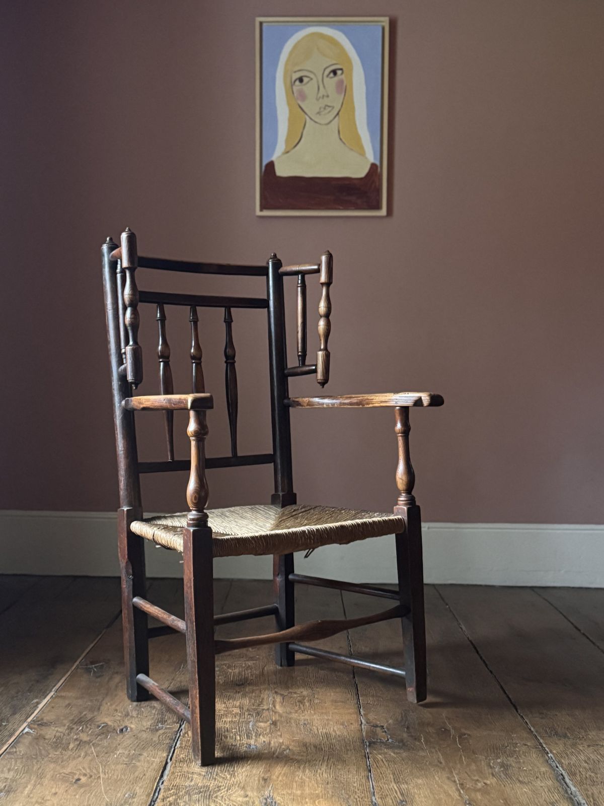 Rare 19th Century Cheshire Armchair photo for sale