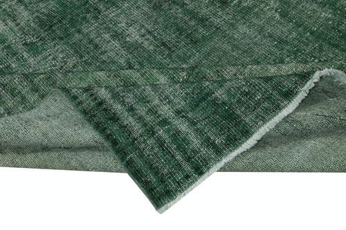 7.6x11.5 Ft Contemporary Handmade Turkish Area Rug In Solid Dark Green Color photo for sale