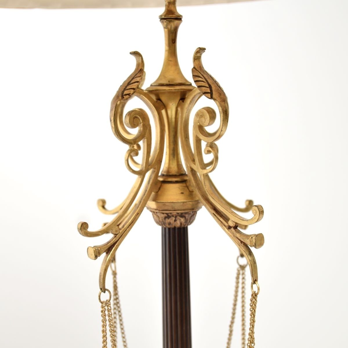 Antique French Gilt Metal Table Lamp photo vinterior