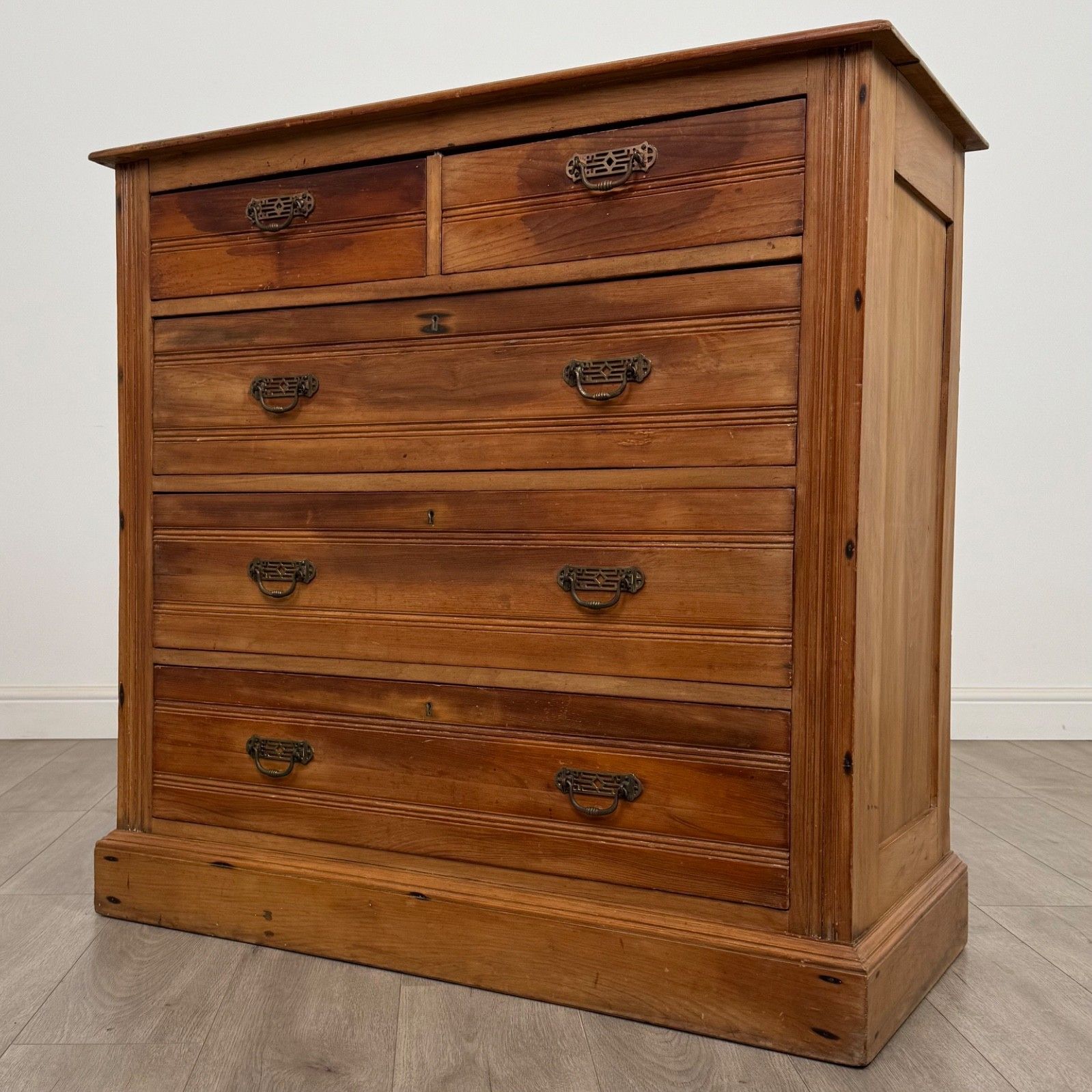 Antique 20th Century Rustic Satinwood Chest Of Drawers photo furniture