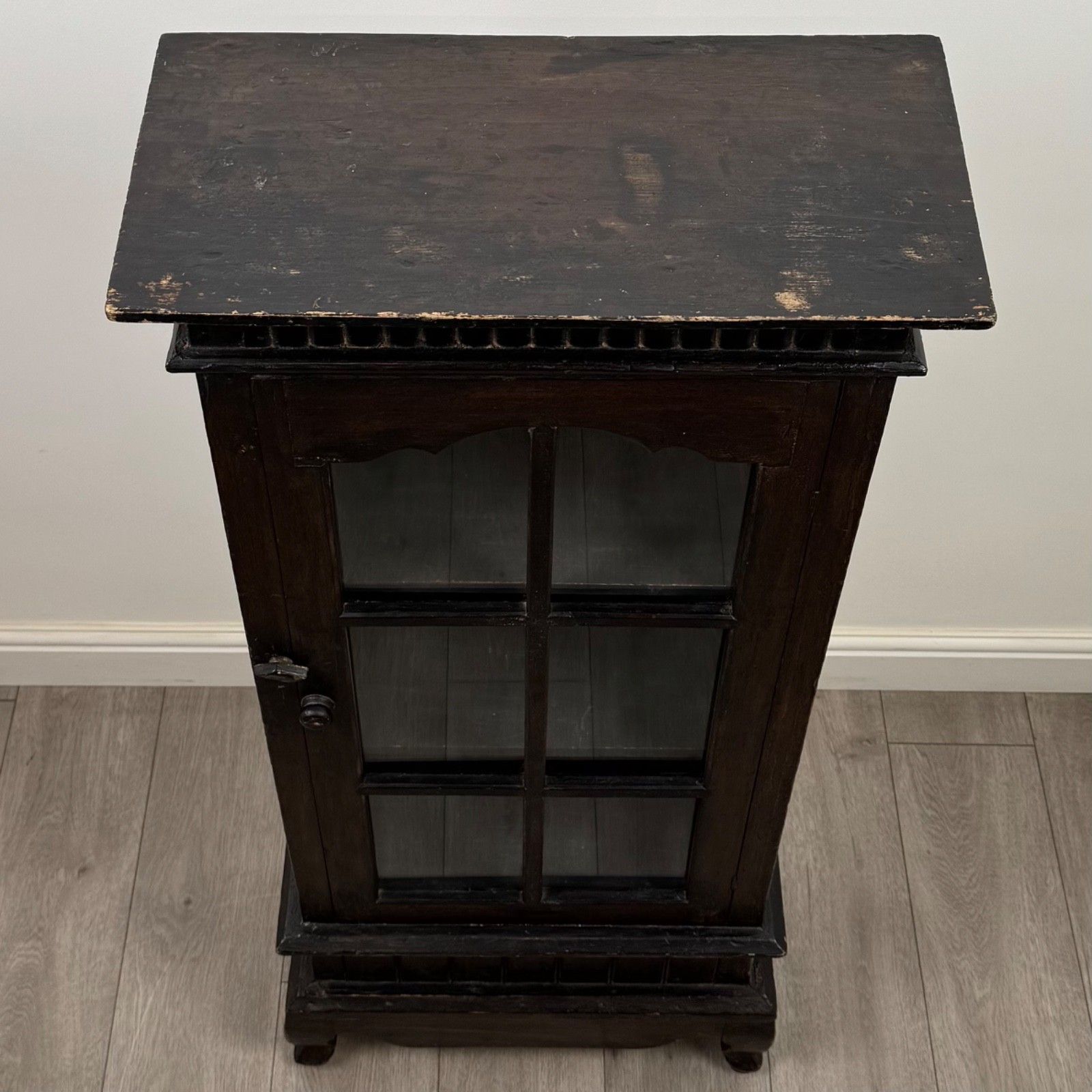 photo for sale Antique 19th Century Unique Display Cabinet In Oak