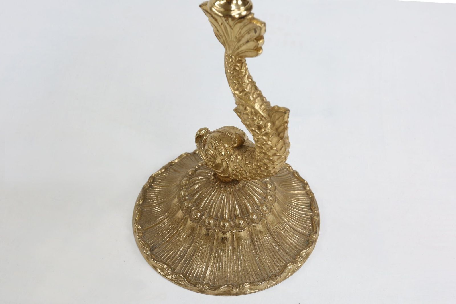 Sculptural Green Glass And Metal Ashtray With Fish And Eagle Motifs, Belgium, 1970s photo for sale