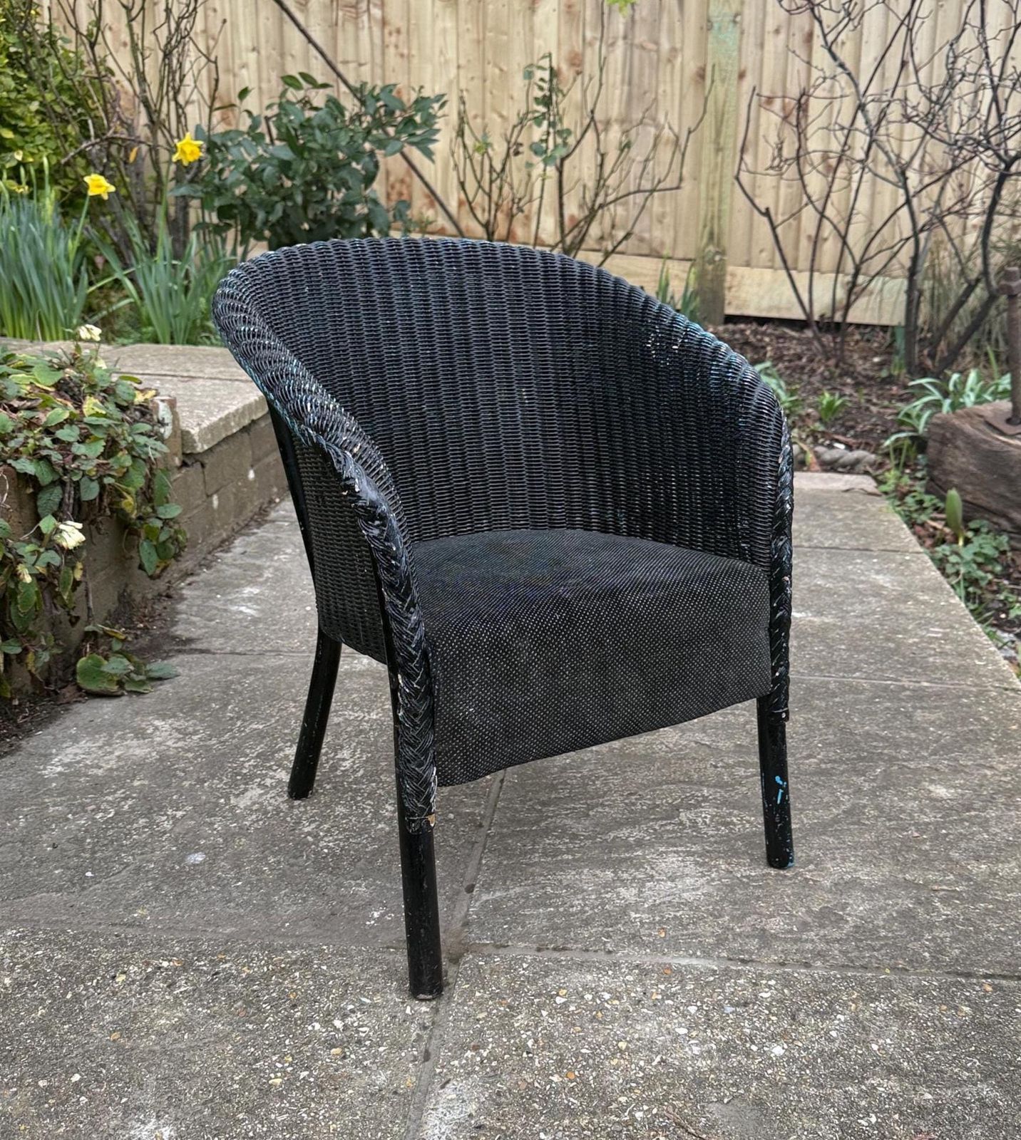 Vintage Child’s Lloyd Loom–Style Tub Chair, Mid Century Woven Fibre Chair, C.1950s