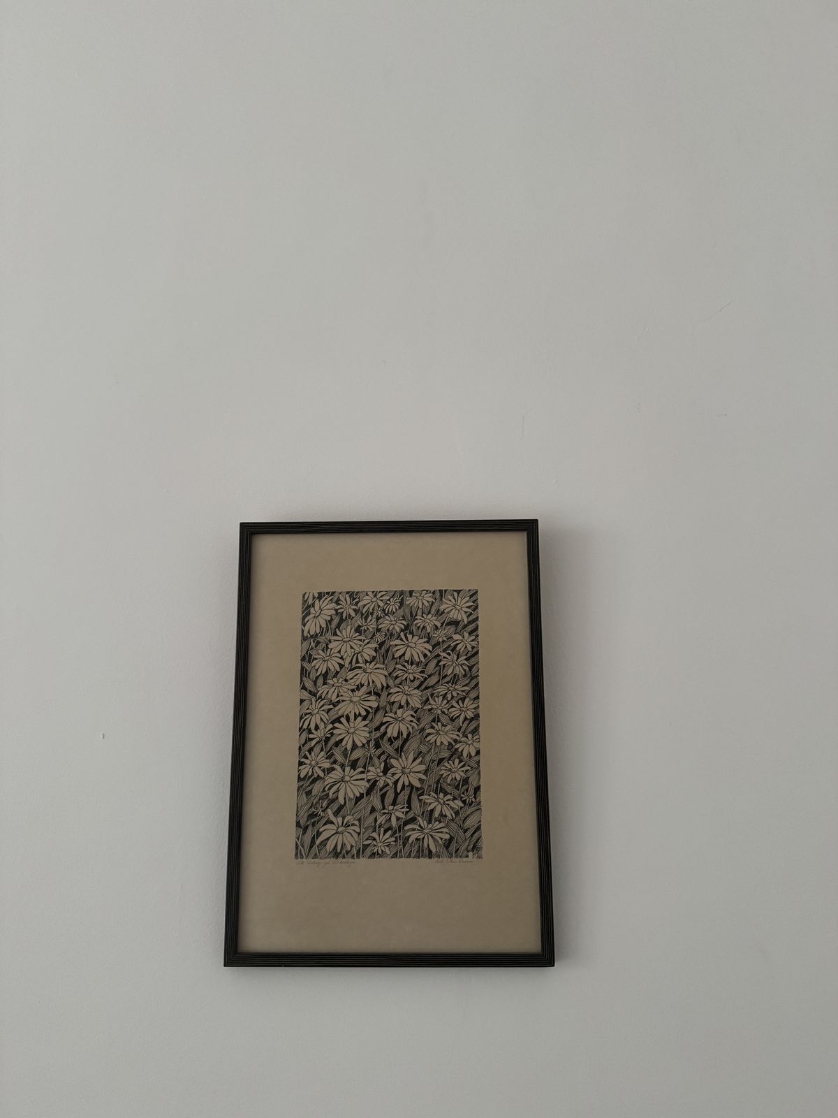 Till Valborg På 60 årsdagen   Daisies, Original Ink Drawing Carl  Johan Damm photo furniture