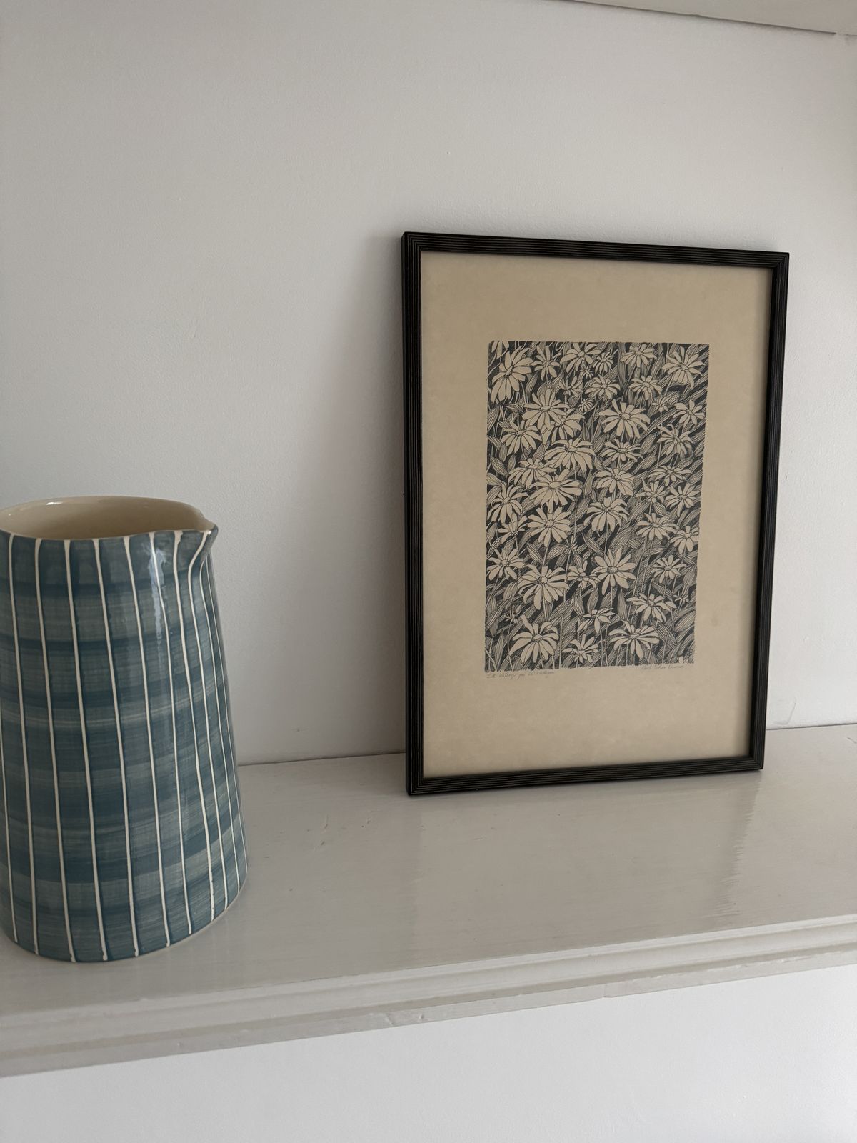Till Valborg På 60 årsdagen   Daisies, Original Ink Drawing Carl  Johan Damm photo for sale