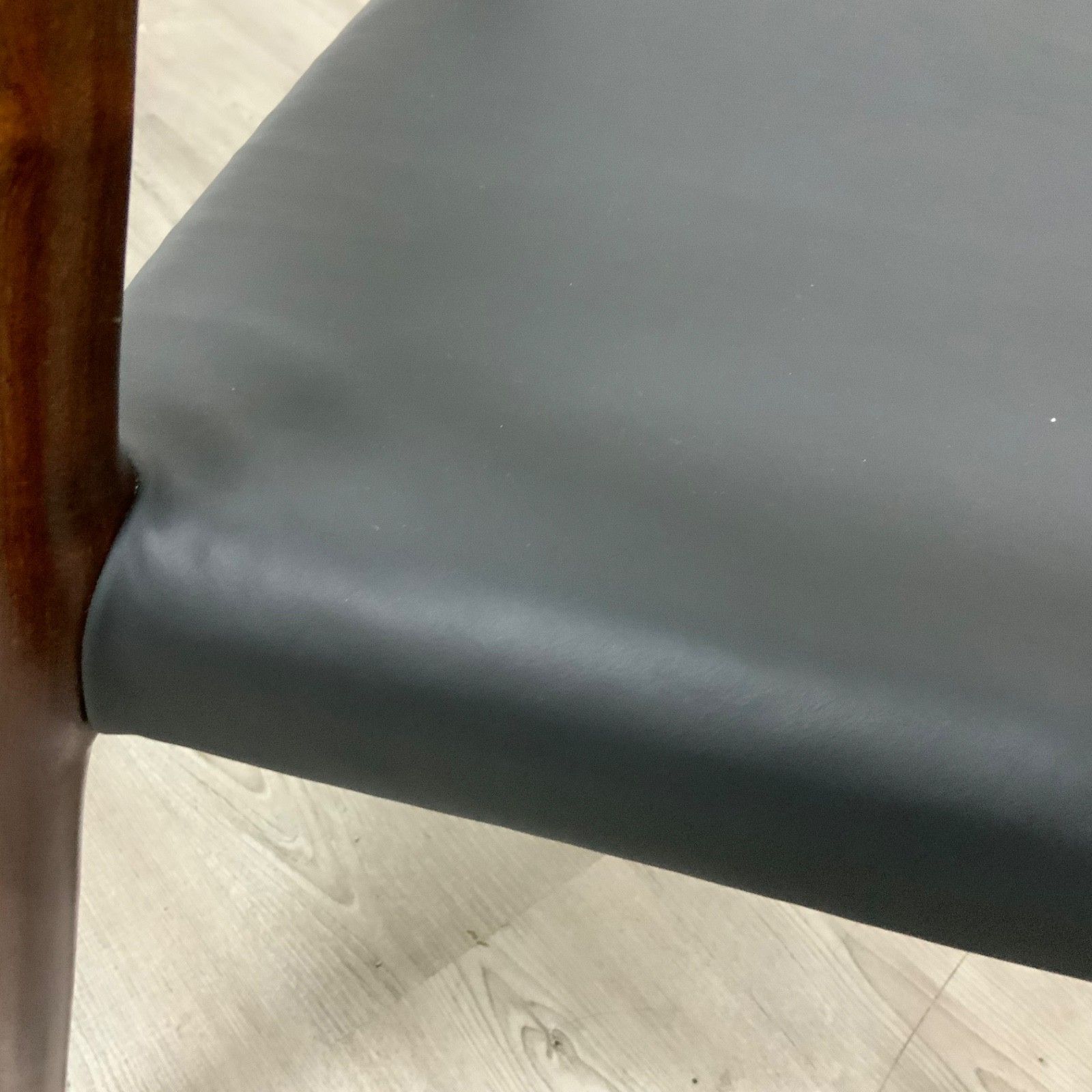 photo buy Neil’s Otto Moller Danish Rosewood Model 57 Office Library Chair   Black Leather